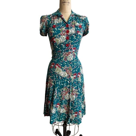 Trashy Diva Candice Gwinn Rooster Dress XS/0‎ EUC - Picture 1 of 6